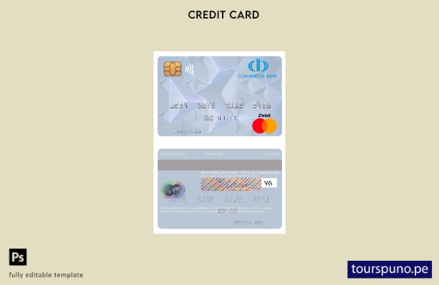 listo para imprimir plantilla de mastercard del Banco Comercial de Guinea Ecuato